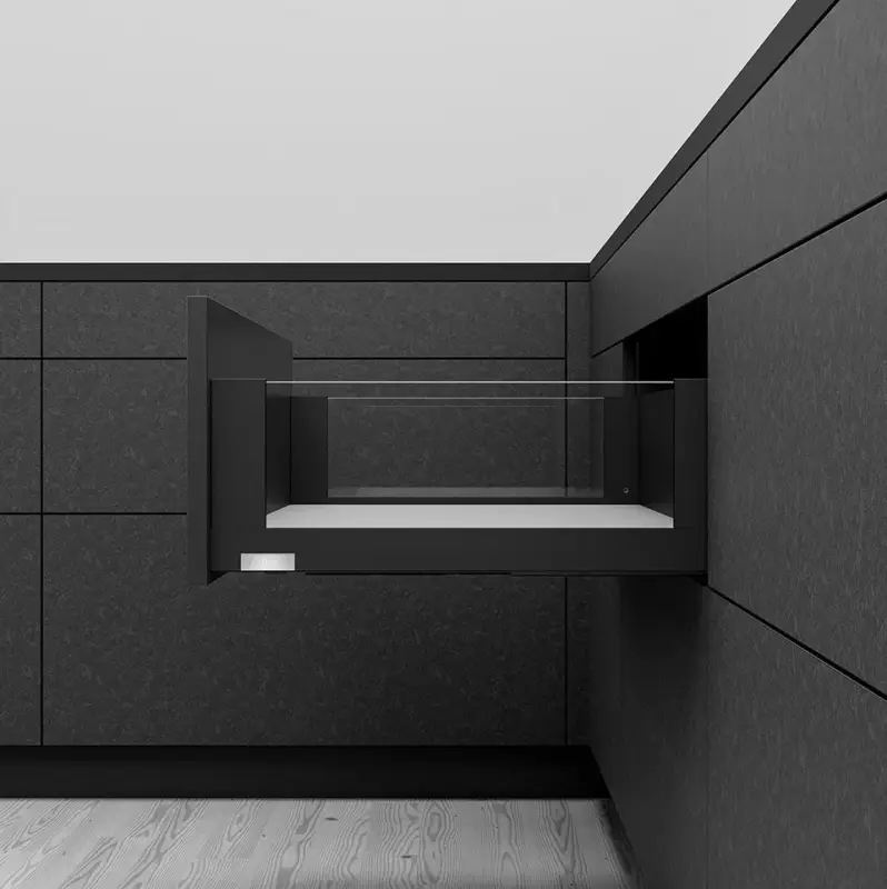 Árengedmény K-BLUM Legrabox C Free 550mm/40 kg, Blumotion/TOB, karbon CS-M, belső, reling