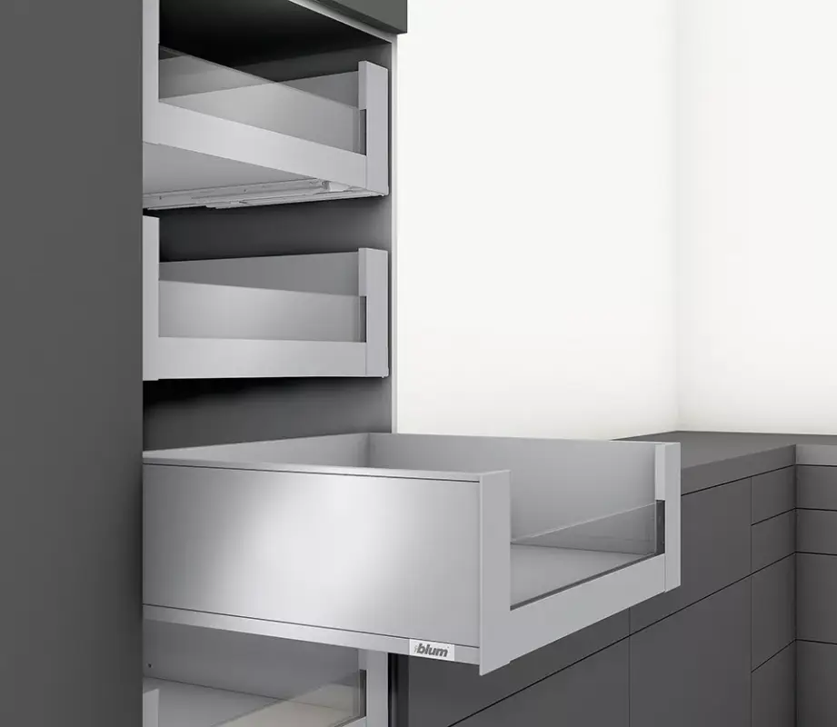 Vedd meg most K-BLUM Legrabox C Pure 270mm/40 kg, Tip-on, karbon fekete CS-M, belső, üveg