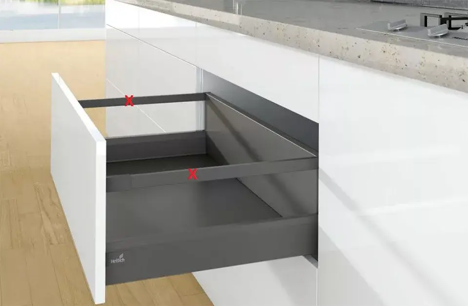 Legkelendőbb K-HETTICH ArciTech, front kihuzású, antracit, 300/94/218, 40kg, SiSy
