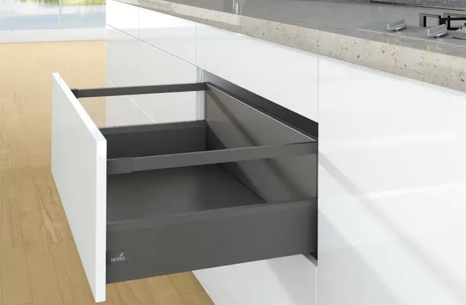 Végkiárusítás K-HETTICH ArciTech, front kihuzású, antracit, 500/126/250, 60kg, SiSy