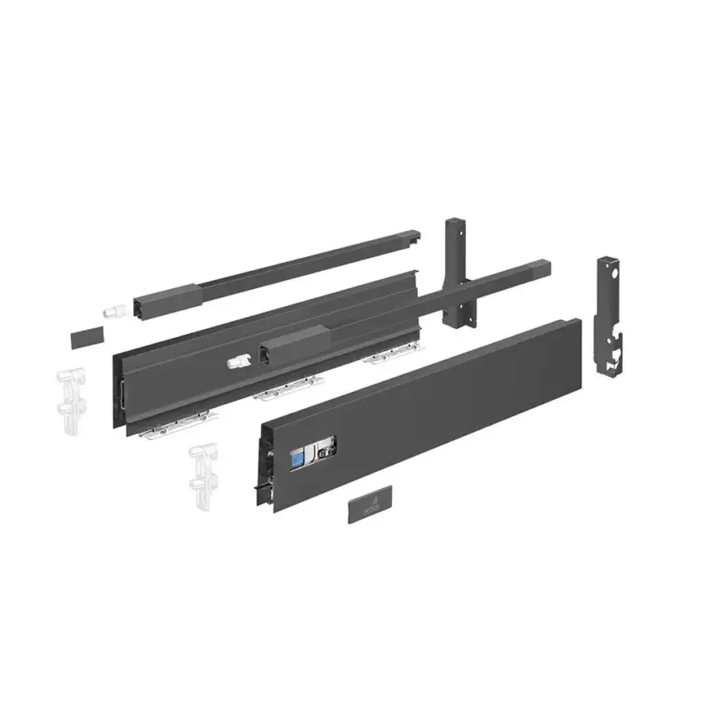 HETTICH 9307235 Atira flexi szett komplett 520/176 antracit reling előlaprögzítő Akció