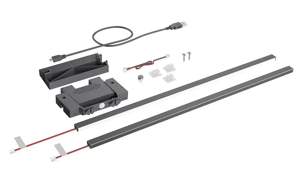 Olcsó HETTICH 9326874 LED fényprofil az AvanTech YOU 300mm-hez rozsdamentes acél szín