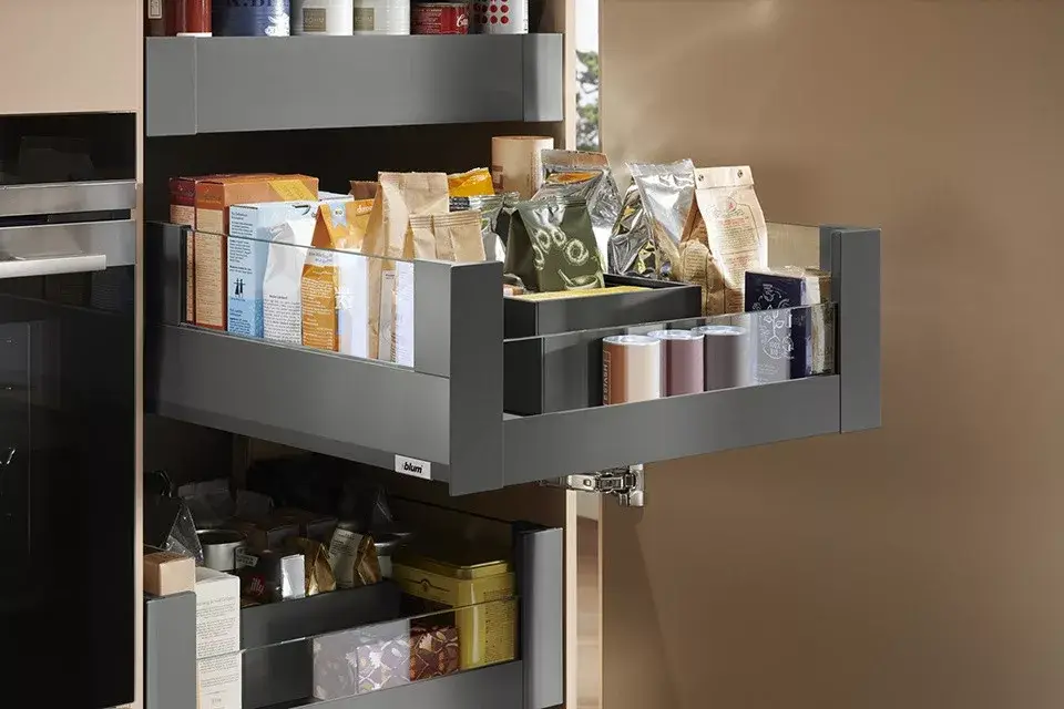 Kedvezmény K-BLUM Merivobox E Boxcover 550 mm, 70 kg, Orion szürke, belső, üveg
