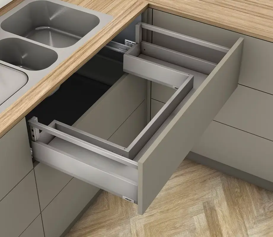 Olcsóbb K-BLUM Merivobox E korlát 550 mm/40 kg, Indium szürke, csavar, mosogató