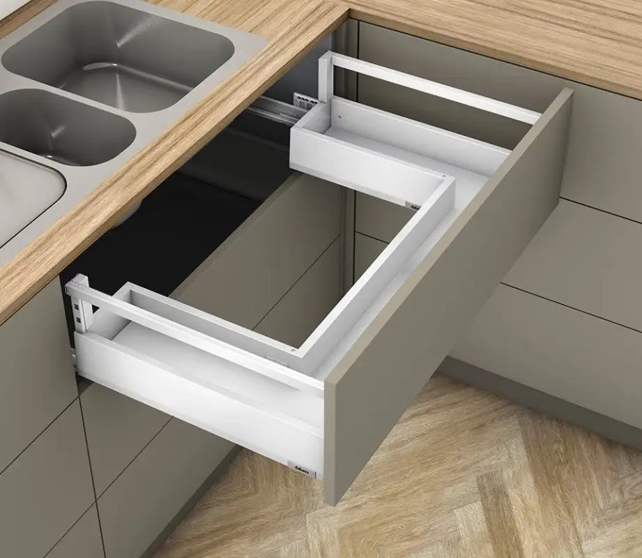 Legkelendőbb K-BLUM Merivobox E korlát 600 mm/40 kg, fehér, Inserta, mosogató