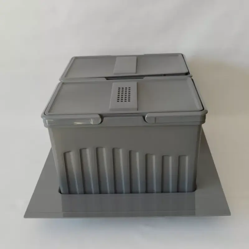Beépíthető szelektív kukarendszer, 2 tartályos, 450 mm széles Szuper akció