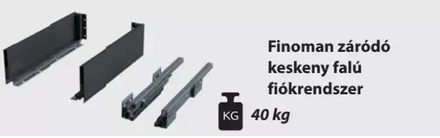 Vedd meg online GM_5046_ANT Antracit Finoman záródó keskeny falú fiókrendszer 122/550 mm