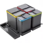 AxiSpace 700 mm, Beépíthető szelektív hulladékgyűjtő, 4 tartályos, 2x15L és 2x7Ledényekkel, fedelekkel Vedd meg most