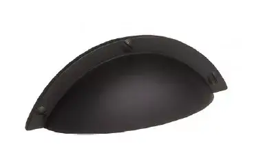 Kedvezményes ár 2313_FF, Fém bútorfogantyú, festette fekete színű, 64 mm furattávval