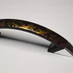 Olcsó 10 db C043_BE Műanyag bútorfogantyú, szórt barna - ezüst színű, 96 mm furattávval