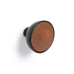 Biztonságos fizetés VIEFE BOL Fa / fém bútorgomb, mahagóni és matt fekete szín, 45 mm átmérő