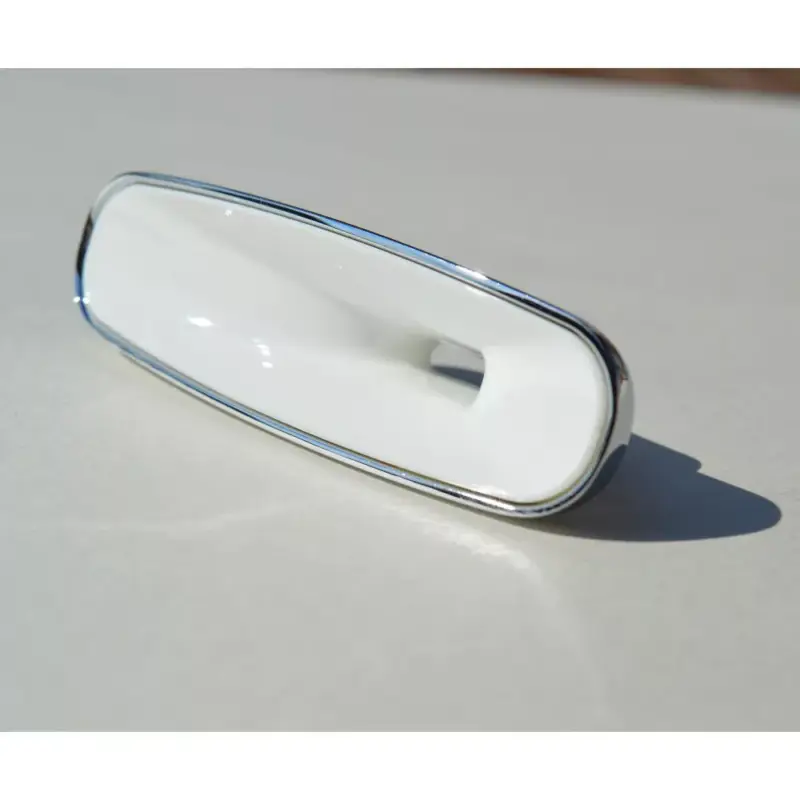 Prémium Metall-Kunststoff-Möbelgriff, chrom-weiß, mit 32 mm Lochabstand