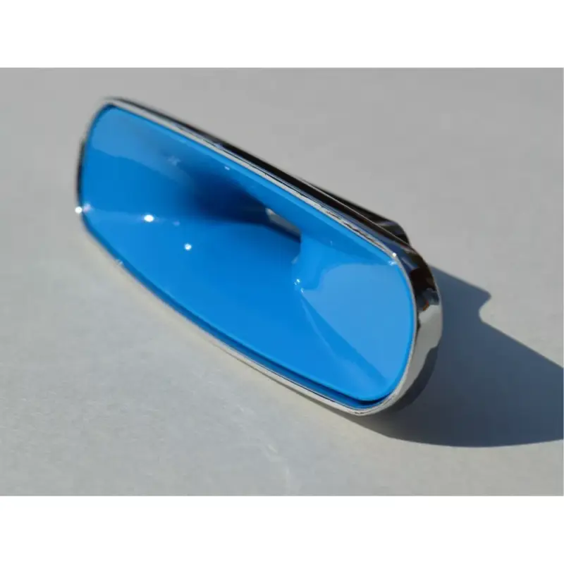 Metall-Kunststoff-Möbelgriff, chrom, blau, 32 mm Lochabstand Kedvezményes ár
