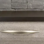 Csak ma PIOMBINA BR. NICKEL Möbelgriff aus Metall, Farbe Nickel gebürstet, Bohrung 96 mm