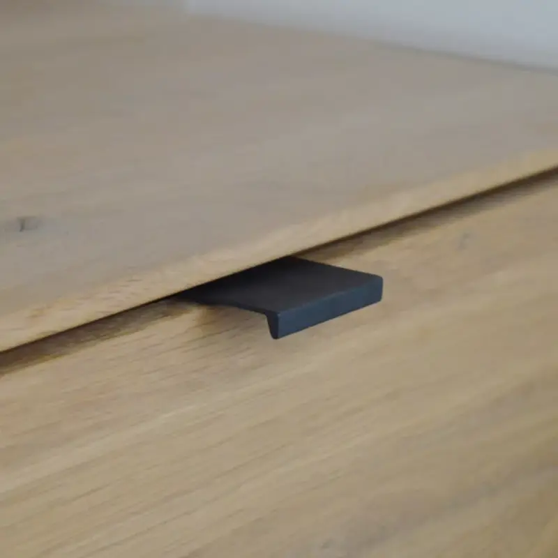 Kihagyhatatlan ajánlat Metall-Möbelgriff, kantenmontierbar, schwarz, 32 mm Lochabstand