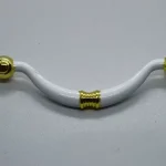 Metall-Möbelgriff, Farbe weiss-gold, 96 mm BA, Klasse 2 Olcsó