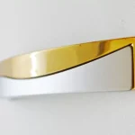 Ne maradj le Metall-Möbelgriff, Mattchrom - Gold, 128 mm Lochabstand