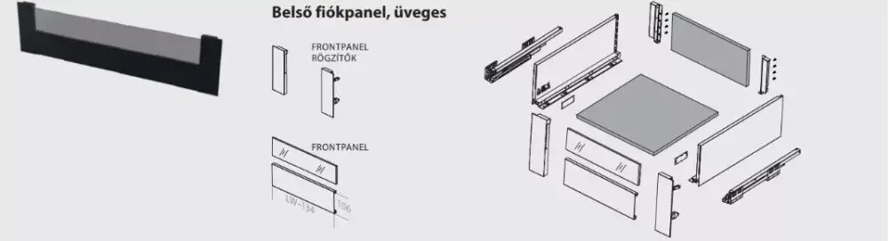 Legjobb ár Glasplattenklemme, weiß, 172 mm