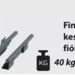 Újdonság Antracit Schmalwandiges Schubkastensystem mit Feineinzug 122/550 mm