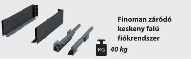 Antracit Schmalwandiges Schubkastensystem mit Feineinzug 90/350 mm Gyors szállítás