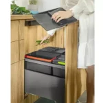Korlátozott ajánlat AxiSpace 600 mm, Integrierter Trennmüllbehälter, 4 Behälter, 1x15L, 3x7L mit Deckeln