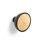 VIEFE BOL Holz-/Metall-Möbelknauf, Buche und Farbe mattschwarz 45 mm Durchmesser Biztonságos fizetés