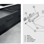 Árengedmény Hafele Schubladensystem mit schmalen Wänden, 84/400 mm, Farbe Matt Anthrazit