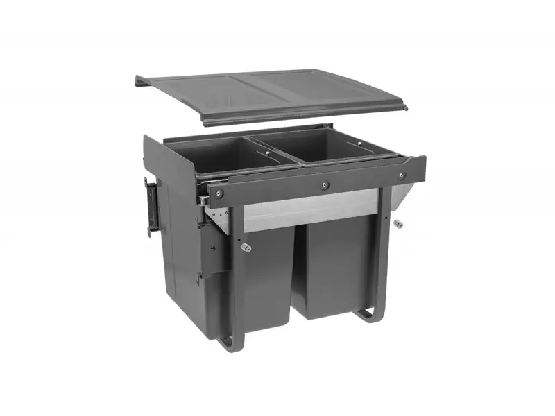 Hulladéktároló 2x20L frontrögzítésű H45 450mm-es korpuszba Szuper akció