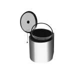 Szemetes CIRCA 11l henger inox PB-91024160V Prémium
