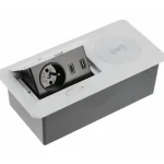 Különleges ajánlat Elosztó AVARO PLUS, 1x 230V sch, USB A+C, indukciós töltő, 1,5m kábellel, ezüst