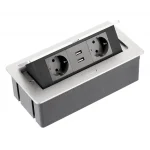 Szezonális akció Elosztó SOFT, 2x 230V sch, 2x USB A, 1,5 m kábellel, alumínium