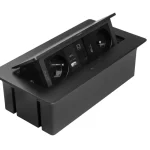 Elosztó MULTISOFT, 2x 230V sch, USB-A+C, RJ45, HDMI, 1,5m kábellel, fekete Gyors szállítás
