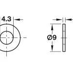 Műanyag alátét 4,3x9x0,8mm Exkluzív ajánlat