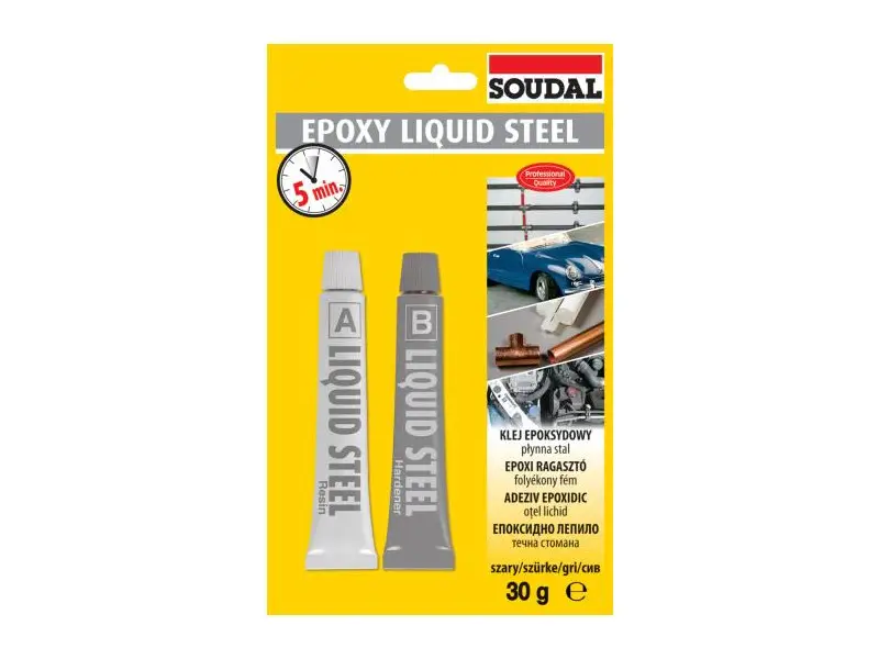 SOUDAL Epoxy Liquid Steel 2x15ml Tube V1 Akció