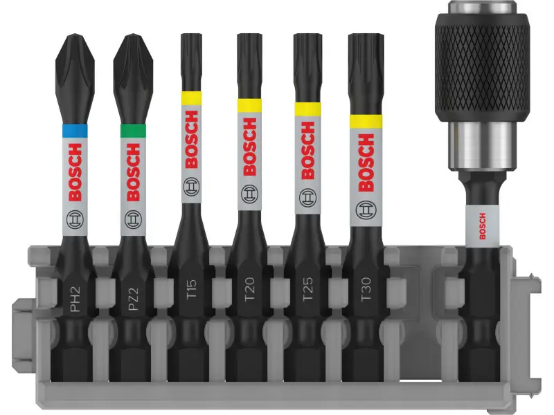 BOSCH Pro Bithegy készlet 7részes 50mm + tartó Gyors szállítás