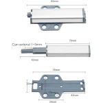 Árcsökkenés LAF Push-Open kilökő 40 mm inox-szürke