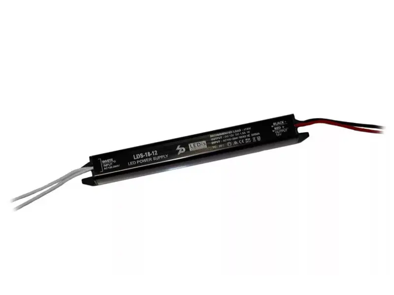 LEDis LDS-18-12, Ultra-slim LED tápegység, 18W/12V (LDS-18-12) Expressz kézbesítés