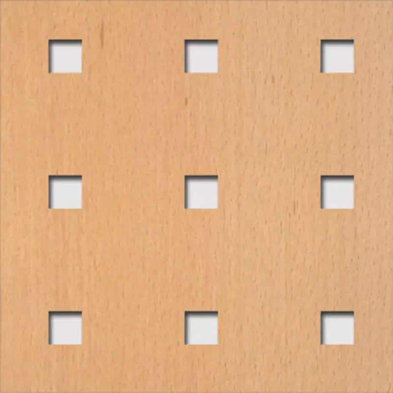 Árengedmény Legno furnérozott Hdf-Quadro 11-45 perforációval Bükk 1520x610mm