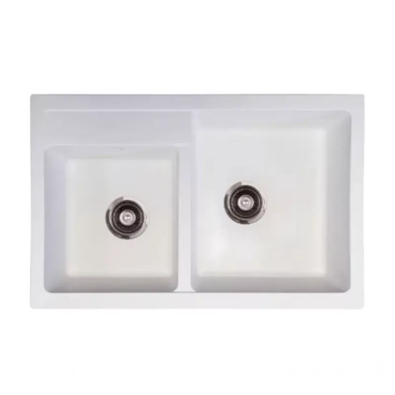 Quadro plus 2D XGranit Fehér mosogató 780x500/195/195mm 171008 Expressz szállítás