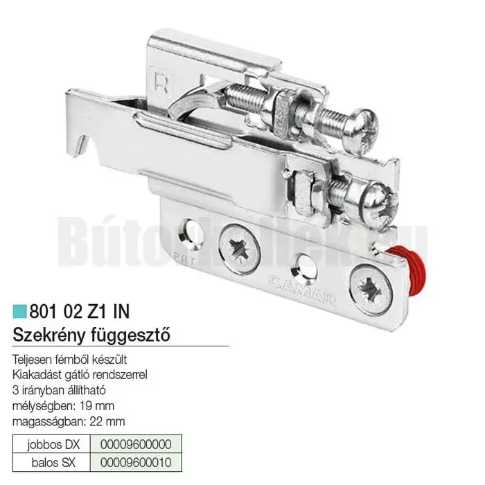 Szekrény függesztő CAMAR 801 02 Z1 IN SX 60×50×10 Balos Dübeles Szuper ajánlat