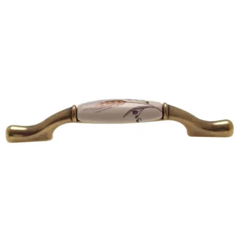 Legkelendőbb Fogantyú M17.01.81.04 96/128mm Antikolt Bronz-Búzakalász