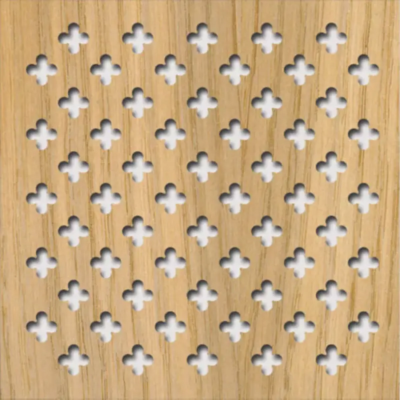 Gyors kiszállítás Legno furnérozott Hdf-Fiore perforációval Tölgy 1520x610x4mm