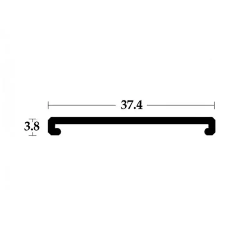 PVC takaró profil 0702 37,4x3,8mm2,6 fm Ezüst Legjobb ár