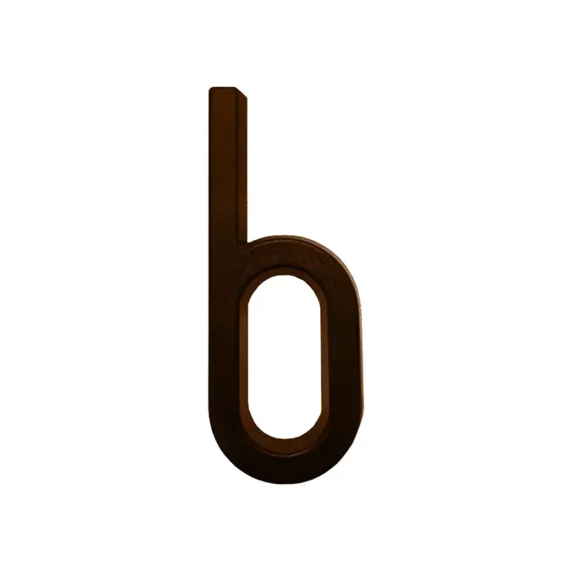 Házszám zamak barna "b" kifutó Prémium