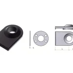 Bútorzár SR09 Üvegajtó adapter 60mm Fekete KIFUTÓ! Vásárlói kedvenc