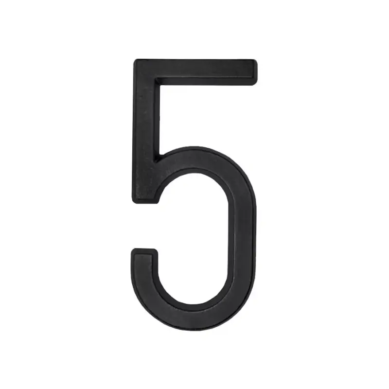 Korlátozott ajánlat Házszám zamak fekete "5-ös"12x6cm