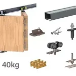 Utolsó esély Valcomp - Herkules plus HP 2/40/120 Harmónika Tolóajtó görgő + sín 1200mm 40kg