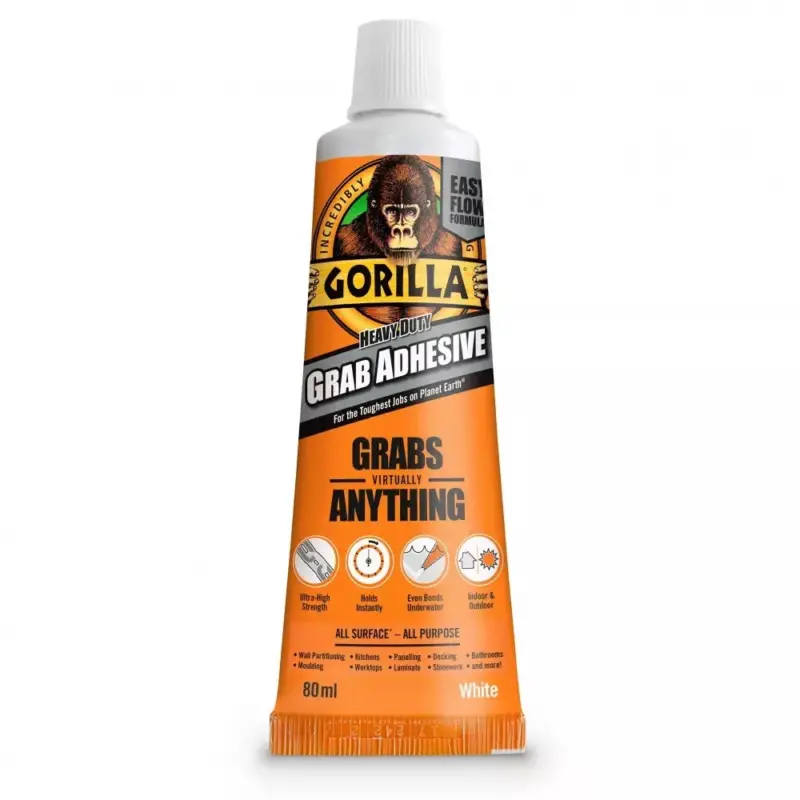 Biztonságos fizetés Gorilla HEAVY DUTY GRAB Extra Erős Építési Ragasztó - 80ml tubus