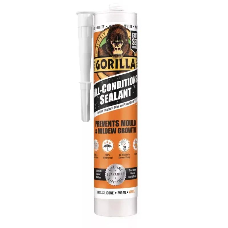 Gorilla SEALANT WHITE Fehér szilikon tömítő 30perc 295ml Biztonságos fizetés