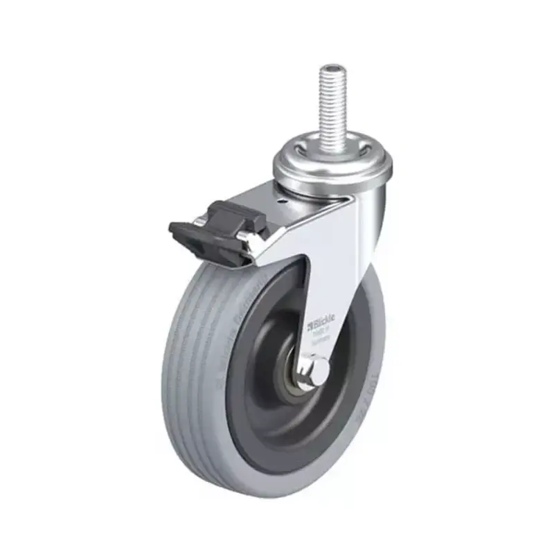 Blickle görgő menetes M10 - LRA-VPA 100K-FI-GS10 stop-fix fékkel, tömörgumi Akció